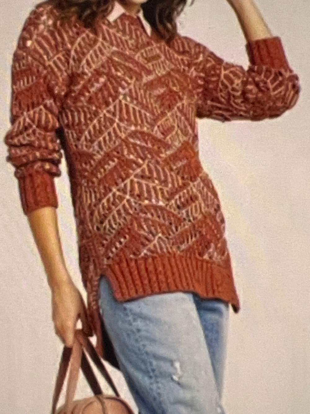 Universal Thread Open Knit Long line sweater